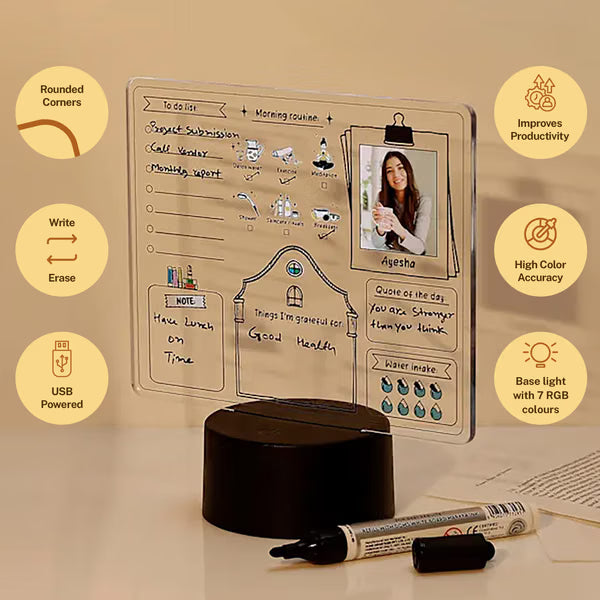 Personalized Daily Planner LED Lamp