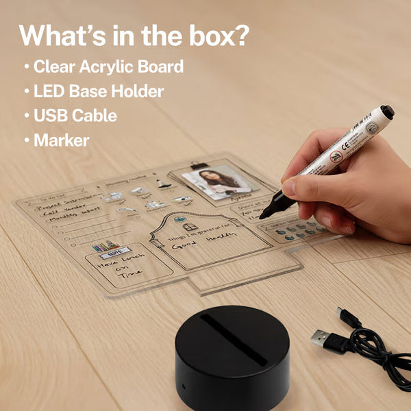 Personalized Daily Planner LED Lamp